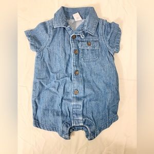 Old Navy Baby Denim Chambray Romper 0-3 months